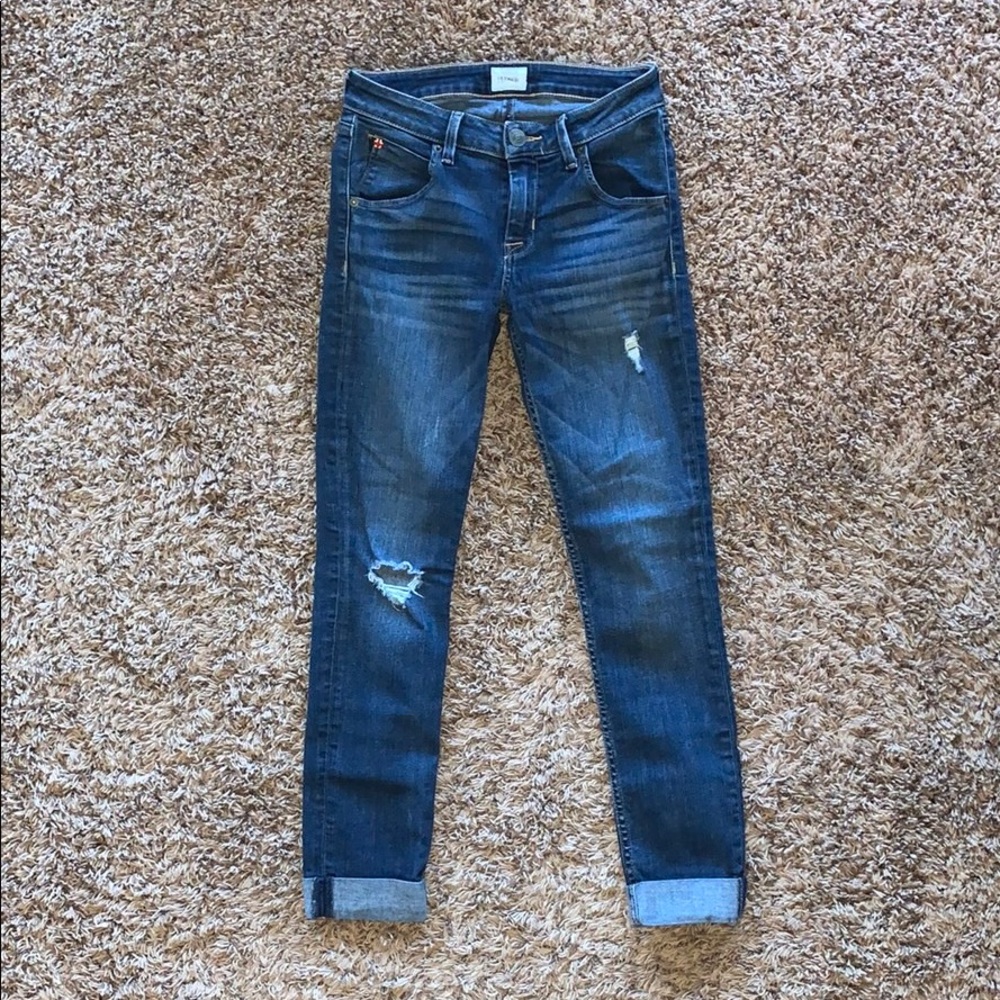 Cropped, Hudson Jeans with holes!